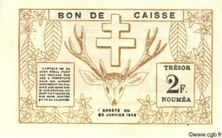 2 Francs NOUVELLE CALÉDONIE  1943 P.56b XF