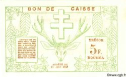 5 Francs NOUVELLE CALÉDONIE  1943 P.58 UNC
