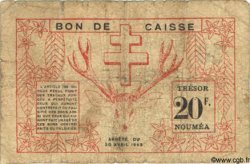 20 Francs NOUVELLE CALÉDONIE  1943 P.57a G