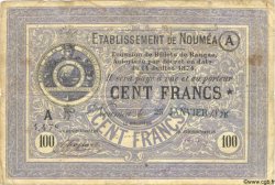 100 Francs NEW CALEDONIA Nouméa 1875 P.08 VG
