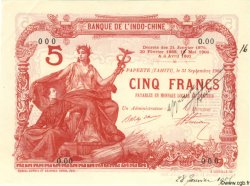 5 Francs Épreuve TAHITI  1904 P.01b var SPL