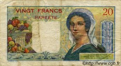 20 Francs TAHITI  1954 P.21b BC+
