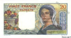 20 Francs Spécimen TAHITI  1960 P.21cs NEUF
