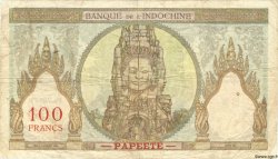 100 Francs TAHITI  1936 P.14a TB