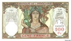 100 Francs Spécimen TAHITI  1960 P.14cs pr.NEUF