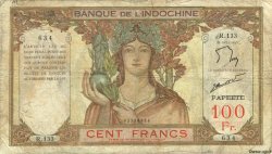 100 Francs TAHITI  1965 P.14d q.B