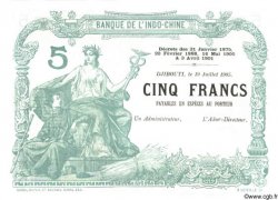 5 Francs Essai DSCHIBUTI   1905 P. - ST