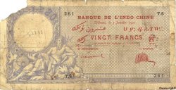 20 Francs DJIBUTI  1921 P.04B q.B