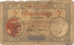 5 Francs YIBUTI  1936 P.06b MC