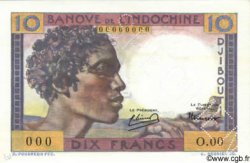 10 Francs Spécimen DJIBOUTI  1946 P.19s NEUF