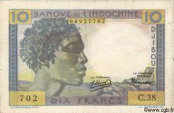 10 Francs DJIBOUTI  1946 P.19 TB