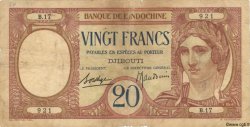 20 Francs DJIBOUTI  1936 P.07 B