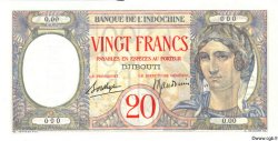 20 Francs Spécimen DJIBOUTI  1936 P.07As