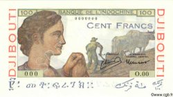 100 Francs Spécimen DJIBOUTI  1946 P.19As pr.NEUF