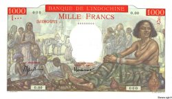 1000 Francs Spécimen DJIBOUTI  1947 P.10As NEUF
