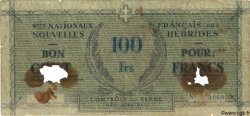 100 Francs NUEVAS HÉBRIDAS  1943 P.03 MC
