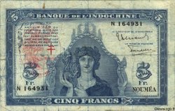 5 Francs NOUVELLES HÉBRIDES  1945 P.05 pr.TB