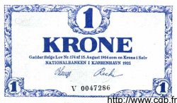 1 Krone DÄNEMARK  1921 P.012f VZ