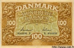 100 Kroner DINAMARCA  1943 P.033d MBC