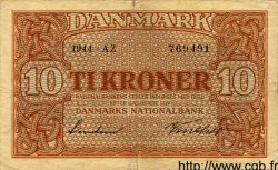 10 Kroner DANEMARK  1944 P.036a TB à TTB