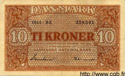 10 Kroner DÄNEMARK  1944 P.036a fVZ