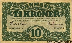 10 Kroner DINAMARCA  1947 P.037b BB