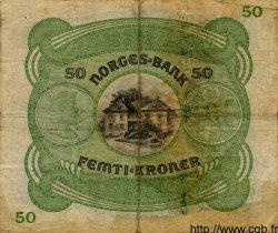 50 Kroner NORVÈGE  1940 P.09d MB