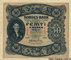 50 Kroner NORVÈGE  1942 P.09d MBC+ a EBC