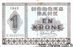 1 Krone NORVÈGE  1943 P.15a BB