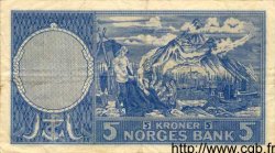 5 Kroner NORVÈGE  1957 P.30d VF