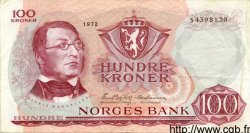 100 Kroner NORVÈGE  1972 P.38d BB