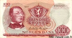 100 Kroner NORVÈGE  1977 P.38h SS
