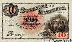 10 Kronor SUÈDE  1940 P.34w VZ