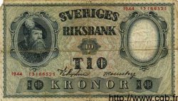 10 Kronor SUÈDE  1944 P.40d F-