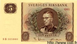 5 Kronor SUÈDE  1961 P.42b NEUF
