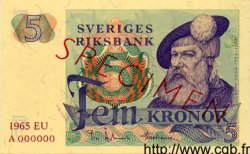 5 Kronor Spécimen SUÈDE  1965 P.51s NEUF