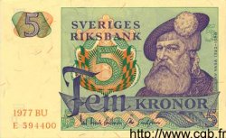 5 Kronor SUÈDE  1977 P.51d SUP+