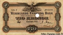 10 Kronor Annulé SWEDEN  1891 PS.688 VF