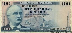100 Kronur ICELAND  1961 P.44a VF