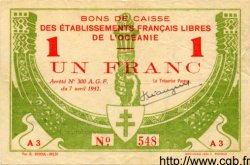 1 Franc OCEANIA  1942 P.08 MBC+