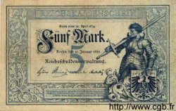 5 Mark GERMANY  1882 P.004 VF