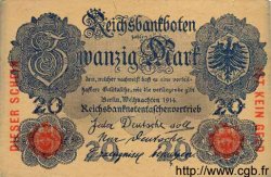 20 Mark GERMANIA  1914 P.046b q.SPL