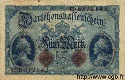 5 Mark GERMANY  1914 P.047b F+