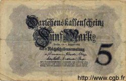 5 Mark GERMANY  1914 P.047c F