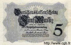 5 Mark GERMANY  1914 P.047c VF+