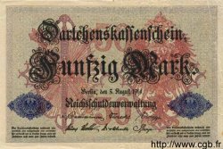 50 Mark GERMANY  1914 P.049b VF