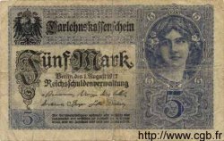 5 Mark DEUTSCHLAND  1917 P.056a SGE