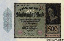 500 Mark GERMANY  1922 P.073 AU