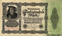 50000 Mark GERMANY  1922 P.079 F