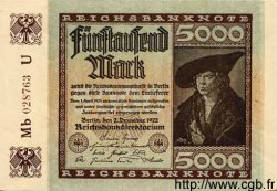 5000 Mark GERMANIA  1922 P.081a q.FDC